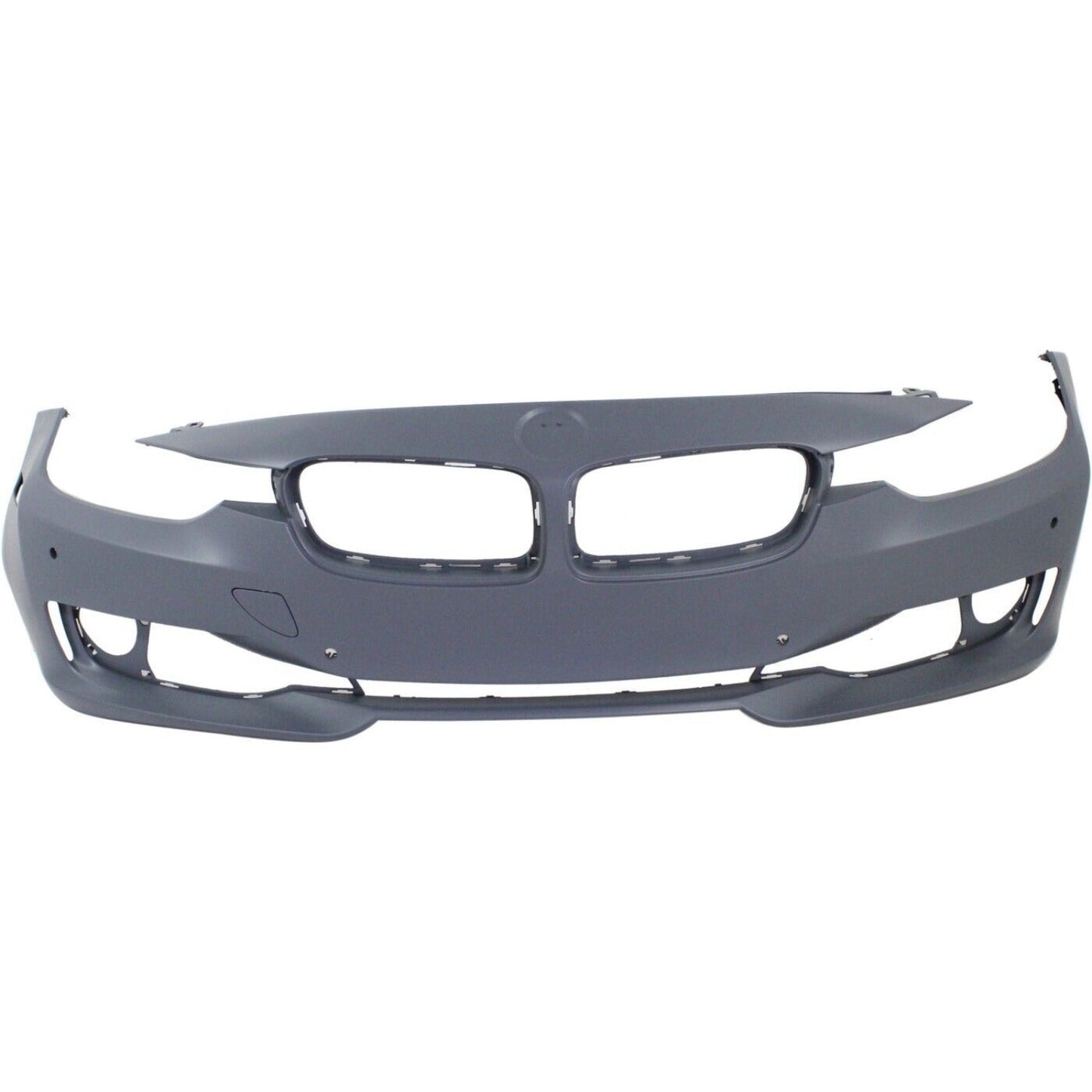 Front Bumper Cover Primed For 2012-2015 BMW 3-Series Without M Sport Line | HLW/IPAS/Cam With PDC Holes STD Type Replacement REPB010373P