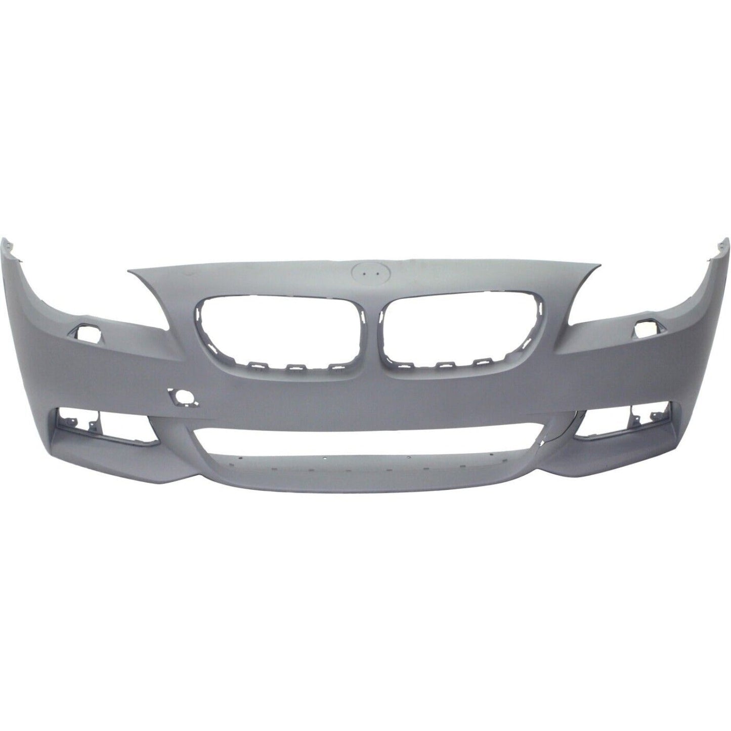 Front Bumper Cover Primed For 2011-2013 BMW 5-Series With M Pkg Without Park Distance Control Sensor Holes Replacement REPBM010314P