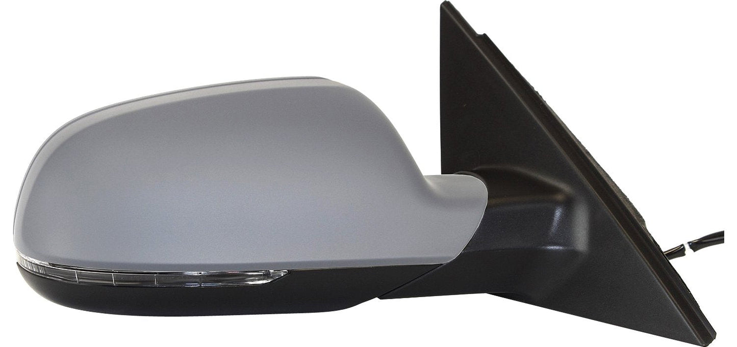 A4/S4 10-11 MIRROR RH, Power, Manual Folding, Heated, Paintable, w/o Memory, w/ Signal Light, w/o Auto-Dimming and Memory, w/o Lane Change Assist, Sedan/Wagon