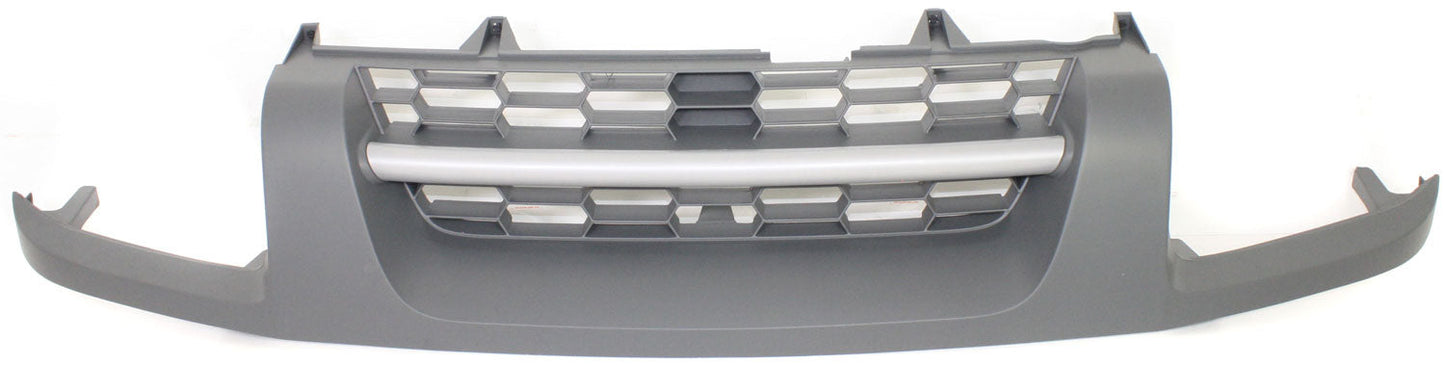 XTERRA 02-04 GRILLE, Textured Black Shell and Insert, w/ Silver Center Bar, XE Model