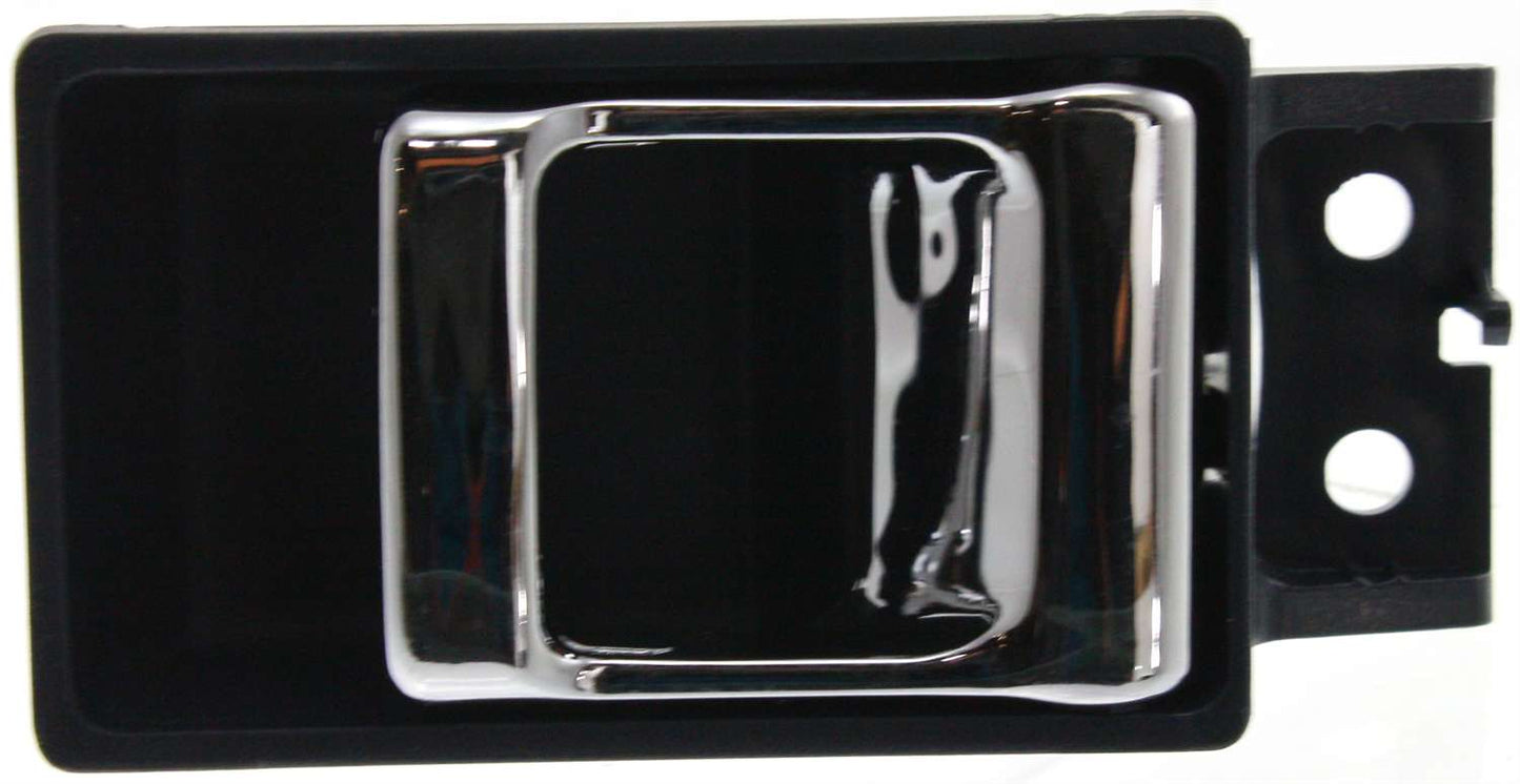 NISSAN P/U 86-92 FRONT INTERIOR DOOR HANDLE RH=LH, Chrome Lever+Blue Housing, Plastic
