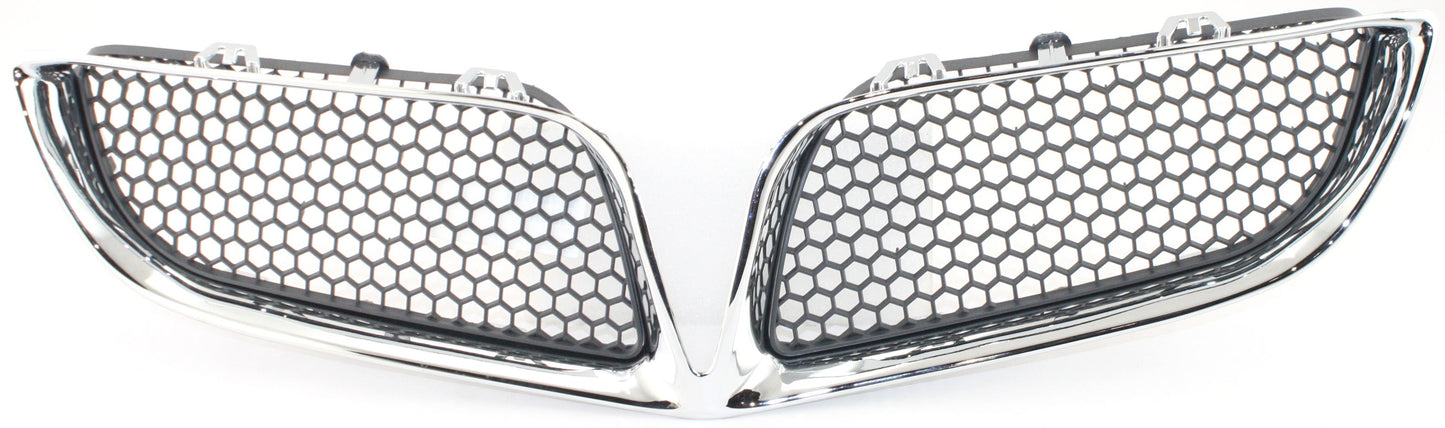 BONNEVILLE 00-05 GRILLE, Plastic, Chrome Shell/Painted Dark Gray Insert, SE Model