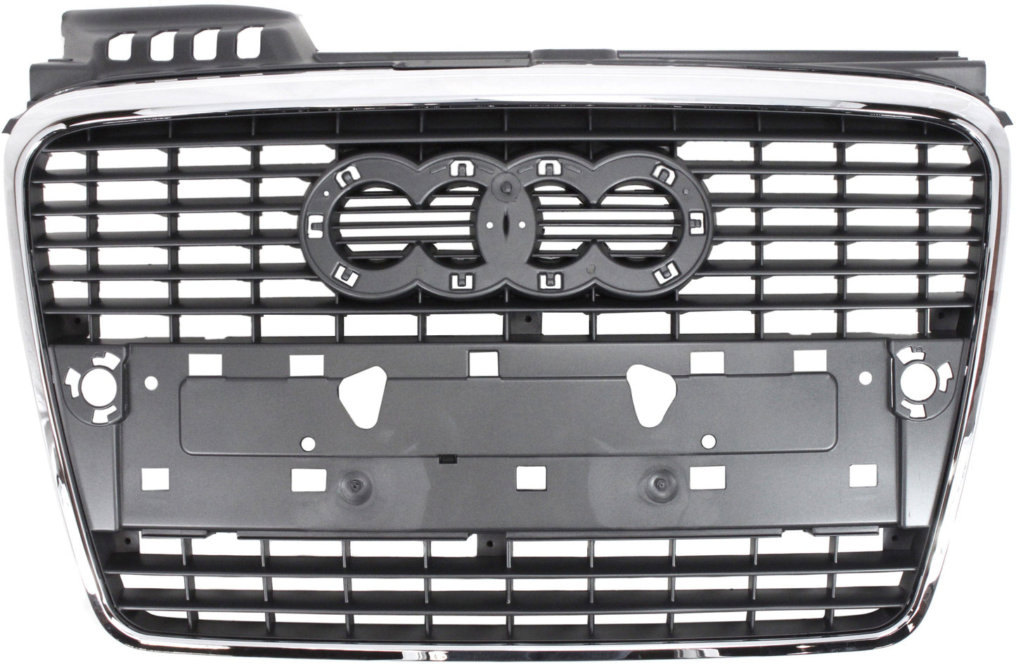 A4/05-09 GRILLE, Gray w/ Chrome Mldg, (w/o S-Line Pkg, Conv 07-09)/(Sdn/Wgn 05-08)
