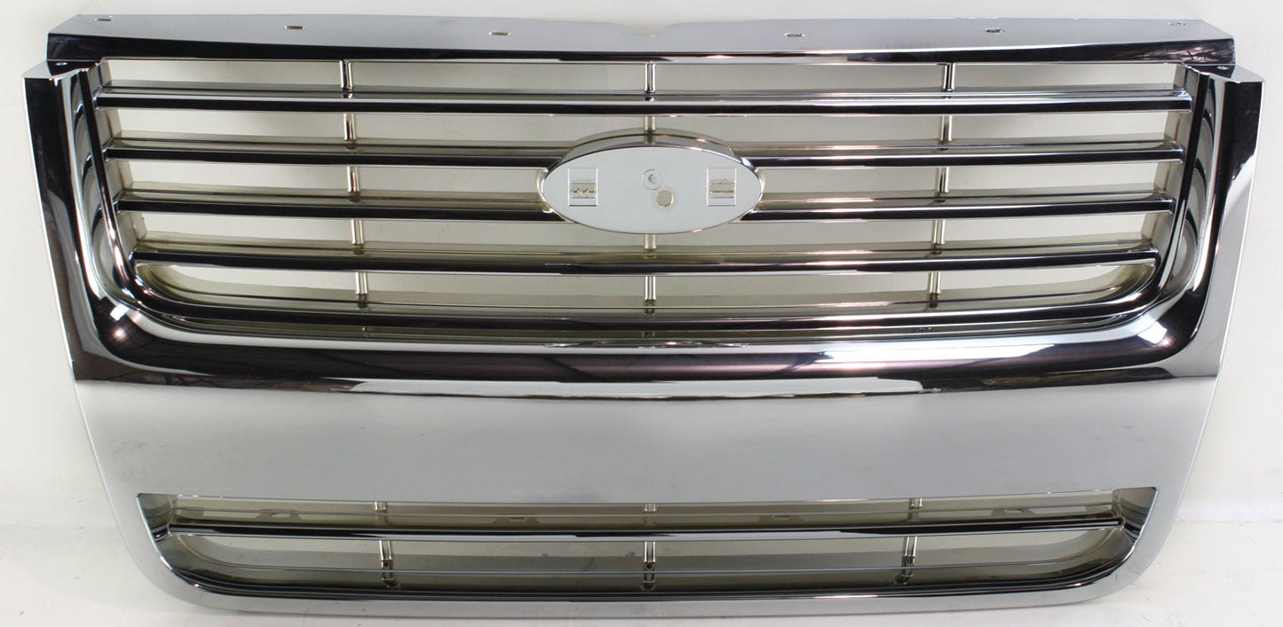 EXPLORER 06-08 GRILLE, ABS Plastic, Chrome Shell and Insert
