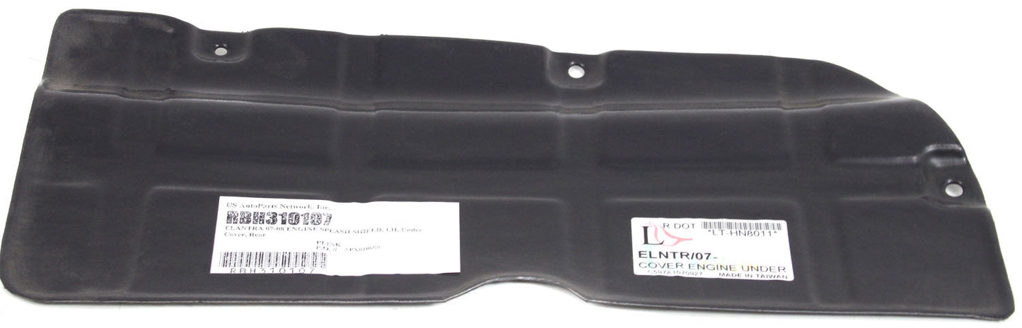 ELANTRA 07-12 / FORTE 10-13 ENGINE SPLASH SHIELD, Under Cover, LH, Rear Section