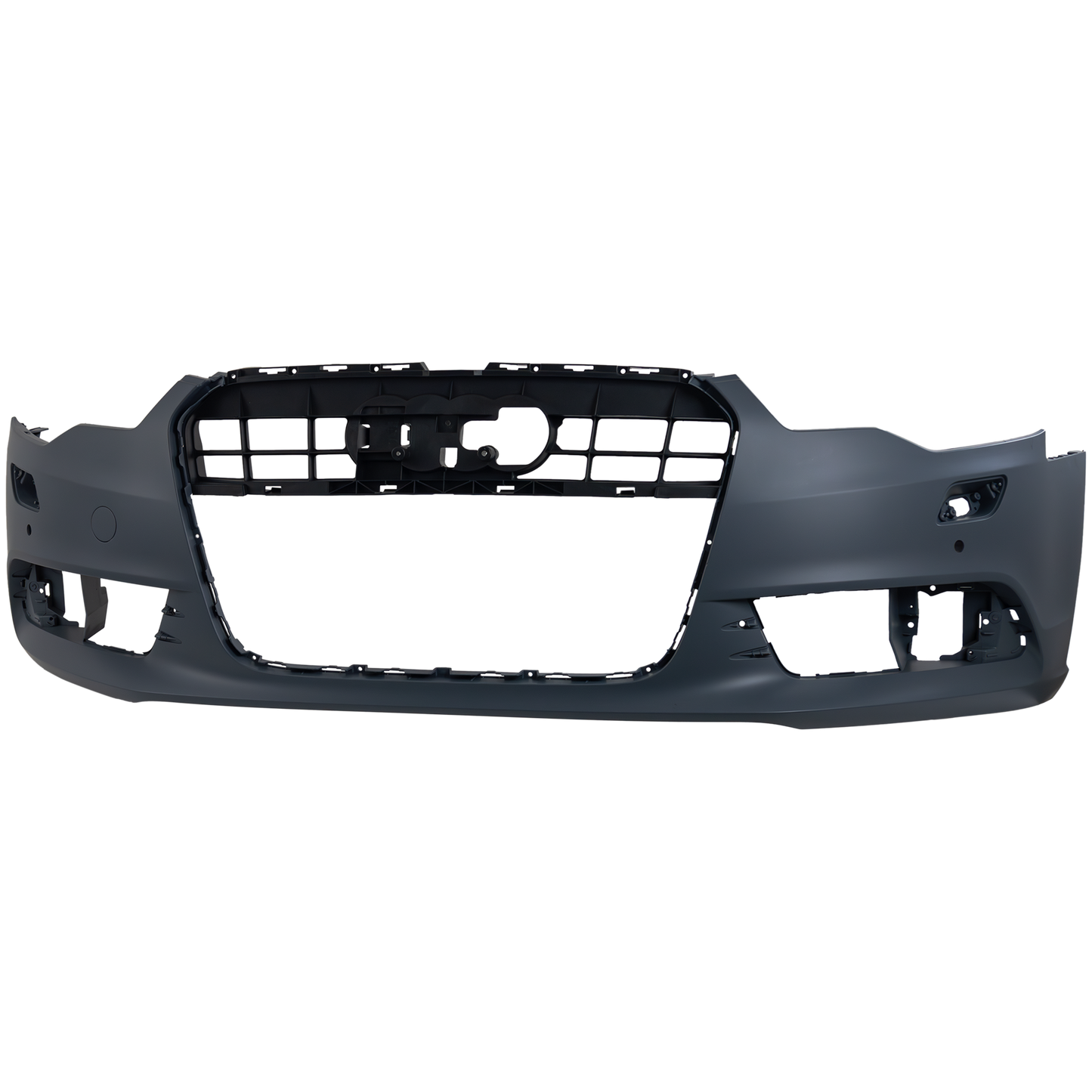 A6 12-15 FRONT BUMPER COVER, Primed, w/o S-Line Pkg, w/ Parking Aid Snsr Holes, w/o IPAS Holes
