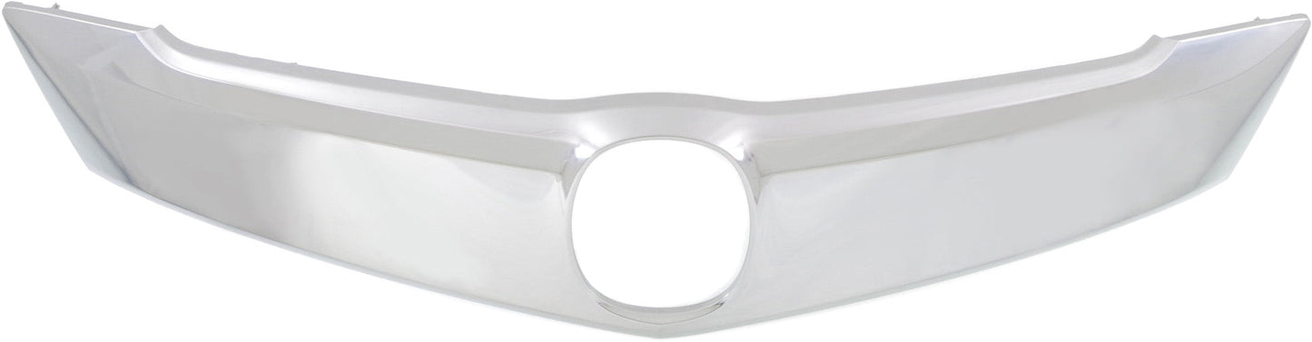 TLX 15-17 GRILLE MOLDING, Upper, ABS, Satin Nickel, w/o Adaptive Cruise Control