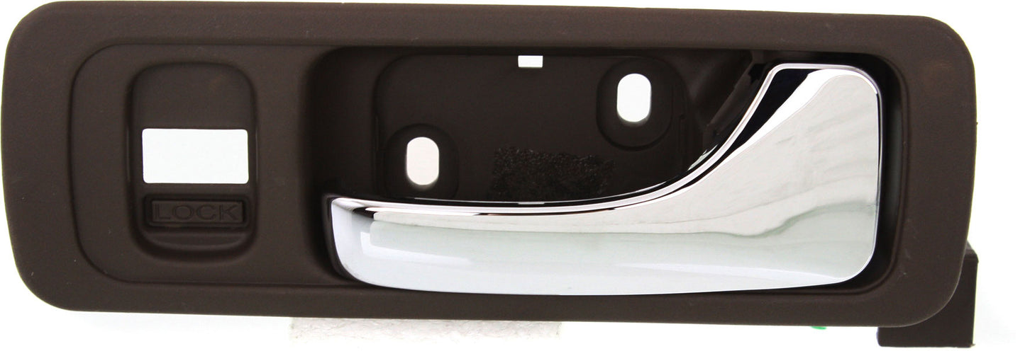 ACURA RL 96-04 FRONT INTERIOR DOOR HANDLE RH, Chrome Lever+Dark Brown Housing (Taupe), Plastic+Small Metal