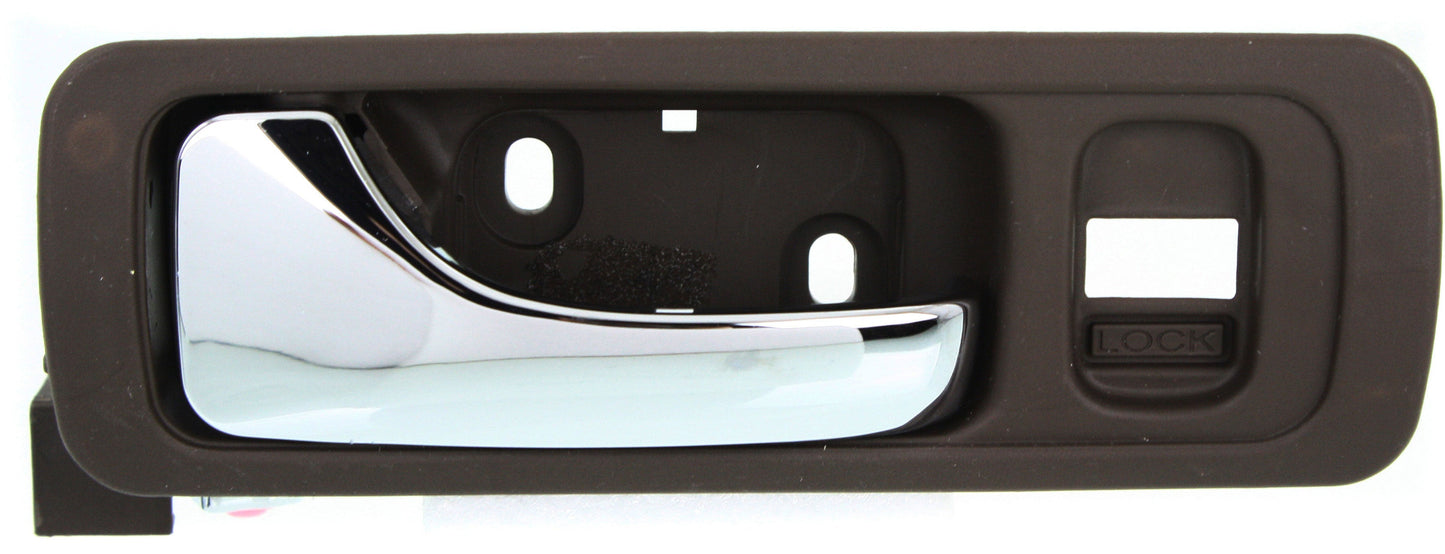 ACURA RL 96-04 FRONT INTERIOR DOOR HANDLE LH, Chrome Lever+Dark Brown Housing (Taupe), Plastic+Small Metal