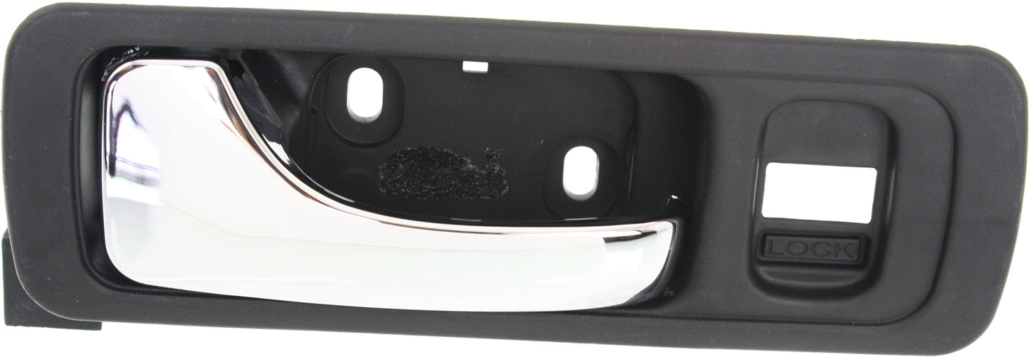 ACURA RL 96-04 FRONT INTERIOR DOOR HANDLE LH, Chrome Lever + Black Housing, Plastic + Small Metal