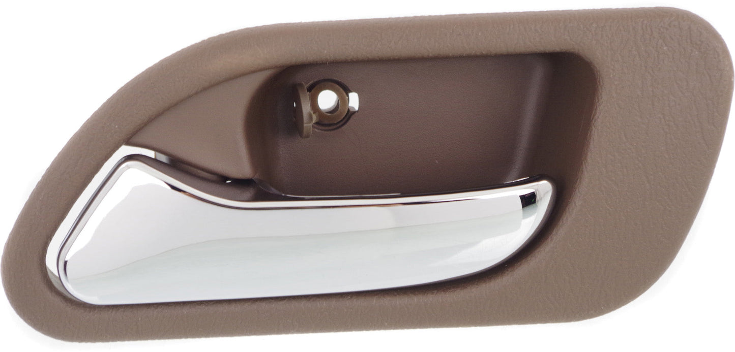 TL 99-03/MDX 01-06 REAR INTERIOR DOOR HANDLE LH, Chrome Lever + Brown Housing, Plastic