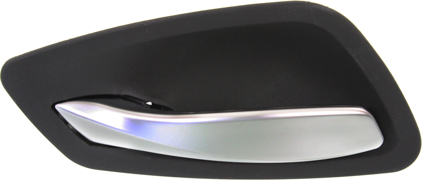 3-SERIES 06-12 FRONT INTERIOR DOOR HANDLE LH, Satin Chr Lever+Black Housing, Plastic, Sdn/Wgn (=REAR)