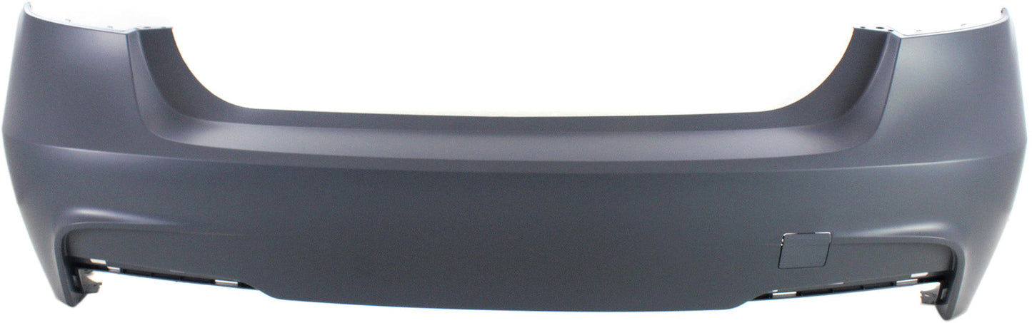 3-SERIES 13-18 REAR BUMPER COVER, Primed, w/ M Sport Package, w/o Park Distance Control Sensor, Sedan - CAPA