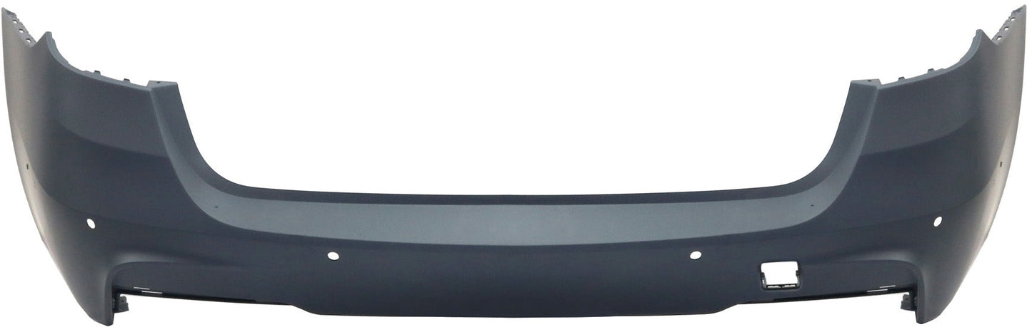 3-SERIES 14-19 REAR BUMPER COVER, Primed, w/ M Sport Package, w/ Park Distance Control Sensor Holes, Wagon