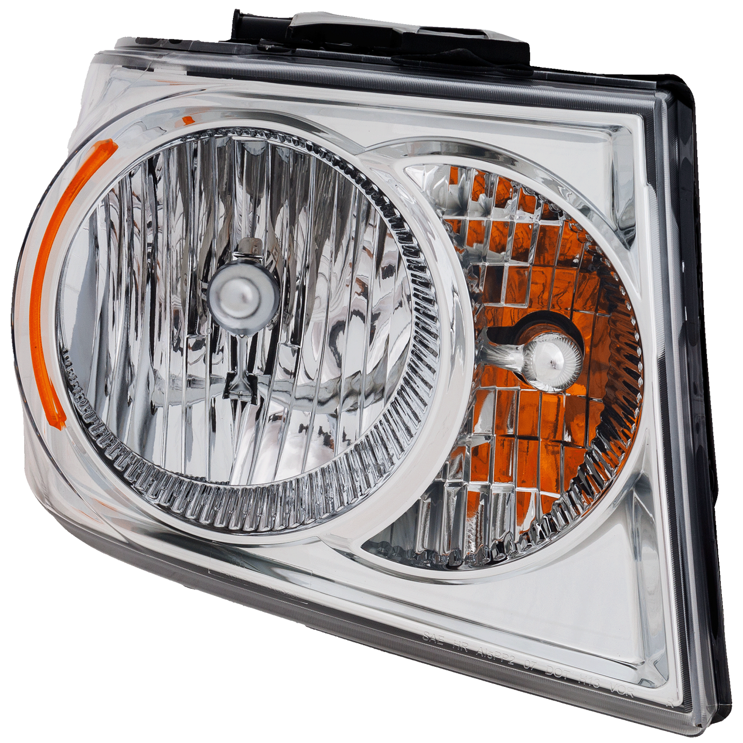 DURANGO 07-09 HEAD LAMP RH, Assembly, Halogen, Chrome Interior