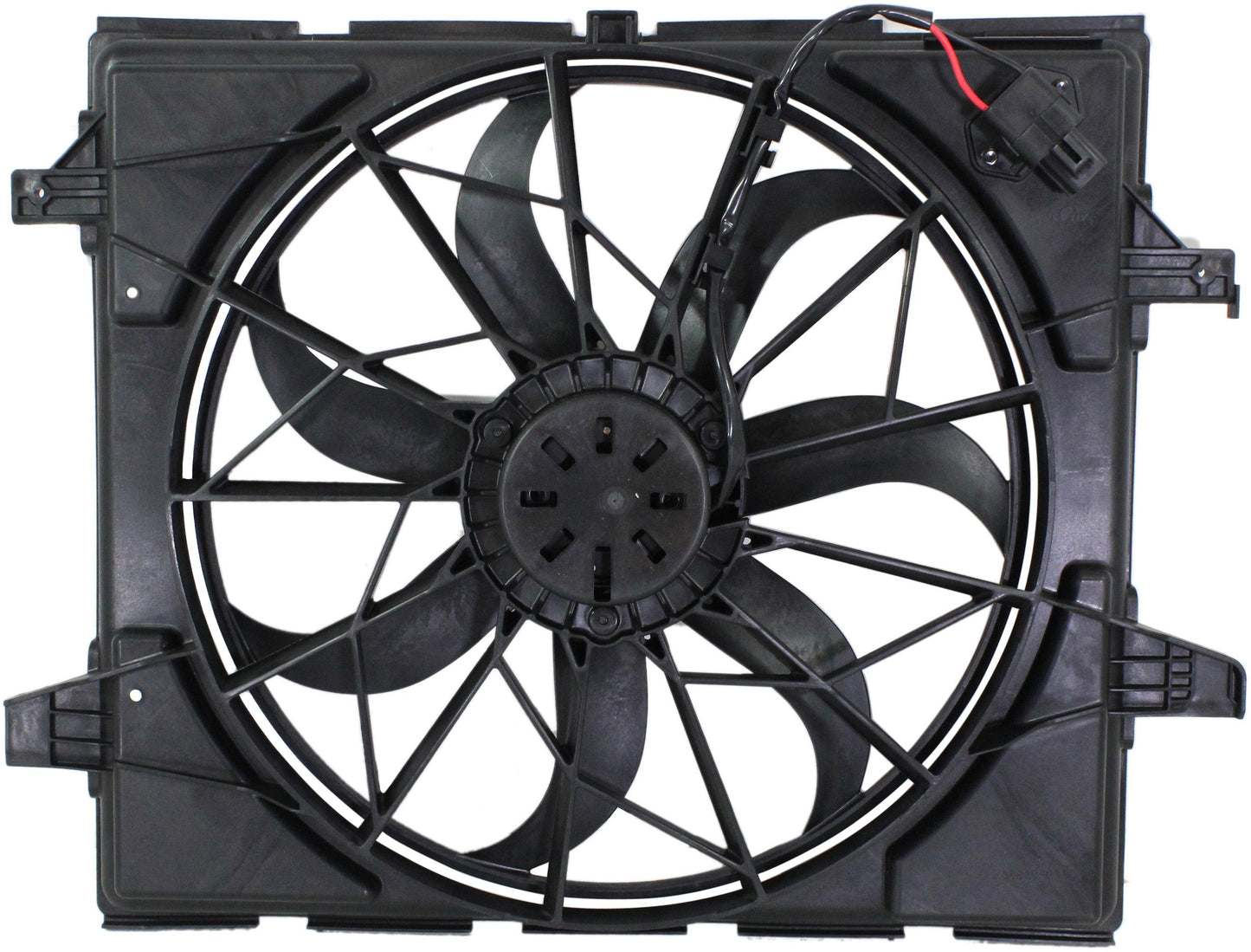 DURANGO 11-20/GRAND CHEROKEE 11-22 RADIATOR FAN ASSEMBLY, Single Fan, Standard Duty Cooling, Includes Resistor, w/o Tow Package