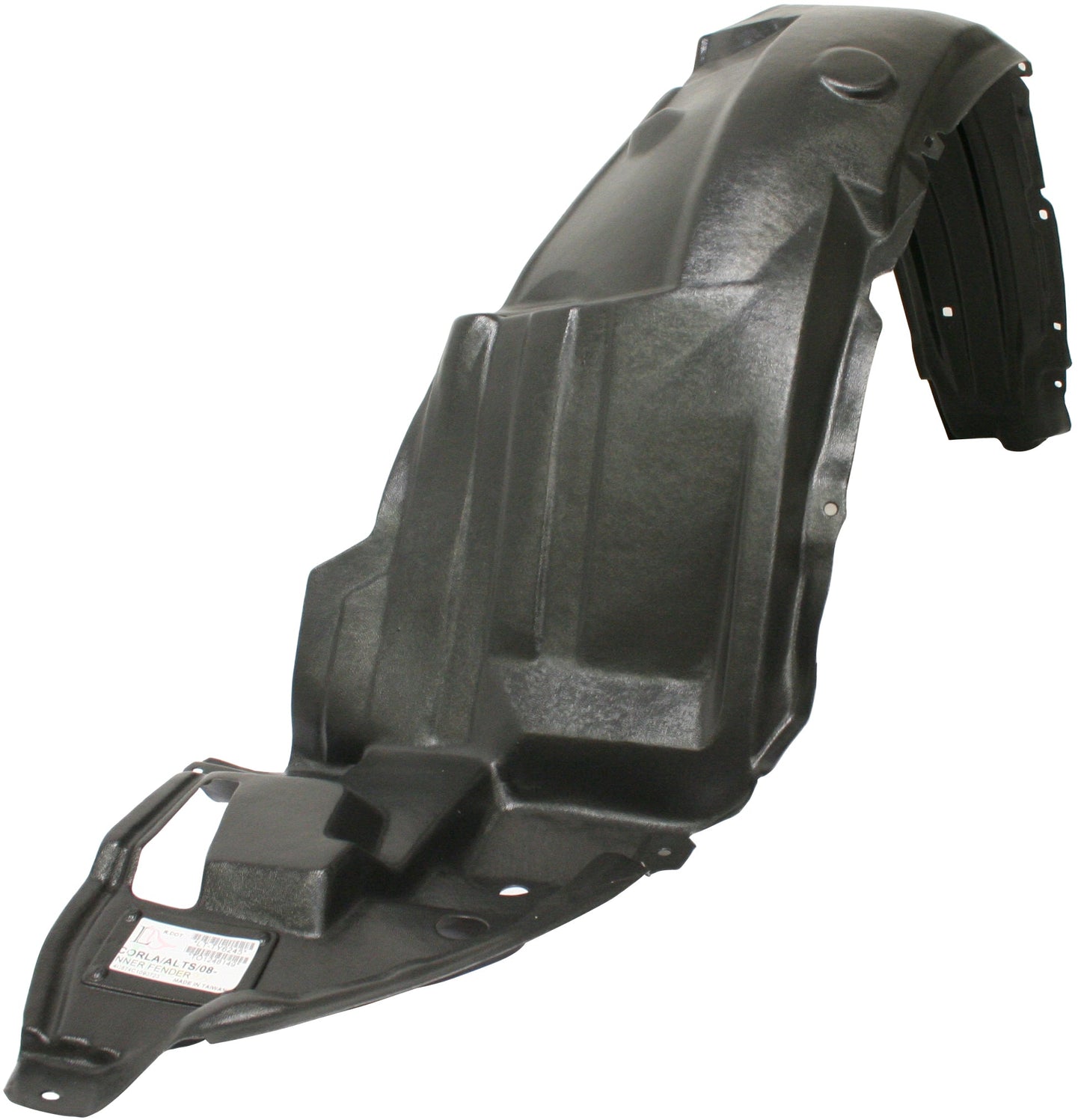 COROLLA 09-10 FRONT FENDER LINER LH, Vacuum Form