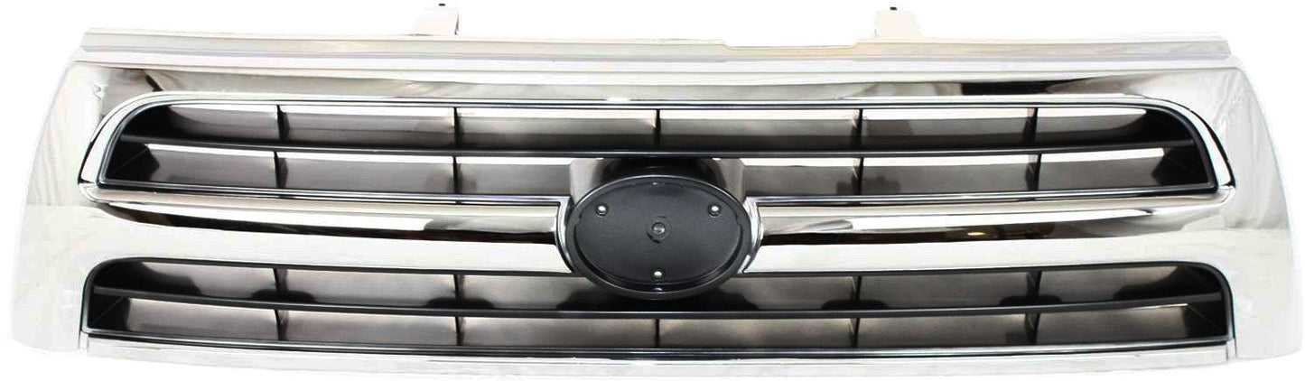 4RUNNER 99-00 GRILLE, Chrome Shell/Silver Black Insert, 4 Cyl/6 Cyl