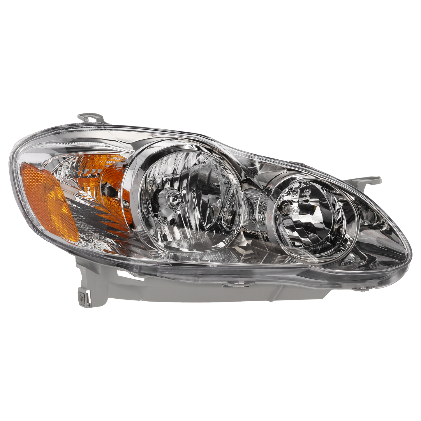 COROLLA 05-08 HEAD LAMP RH, Assembly, Halogen, CE/LE Models, Chrome Interior, USA Built Vehicle