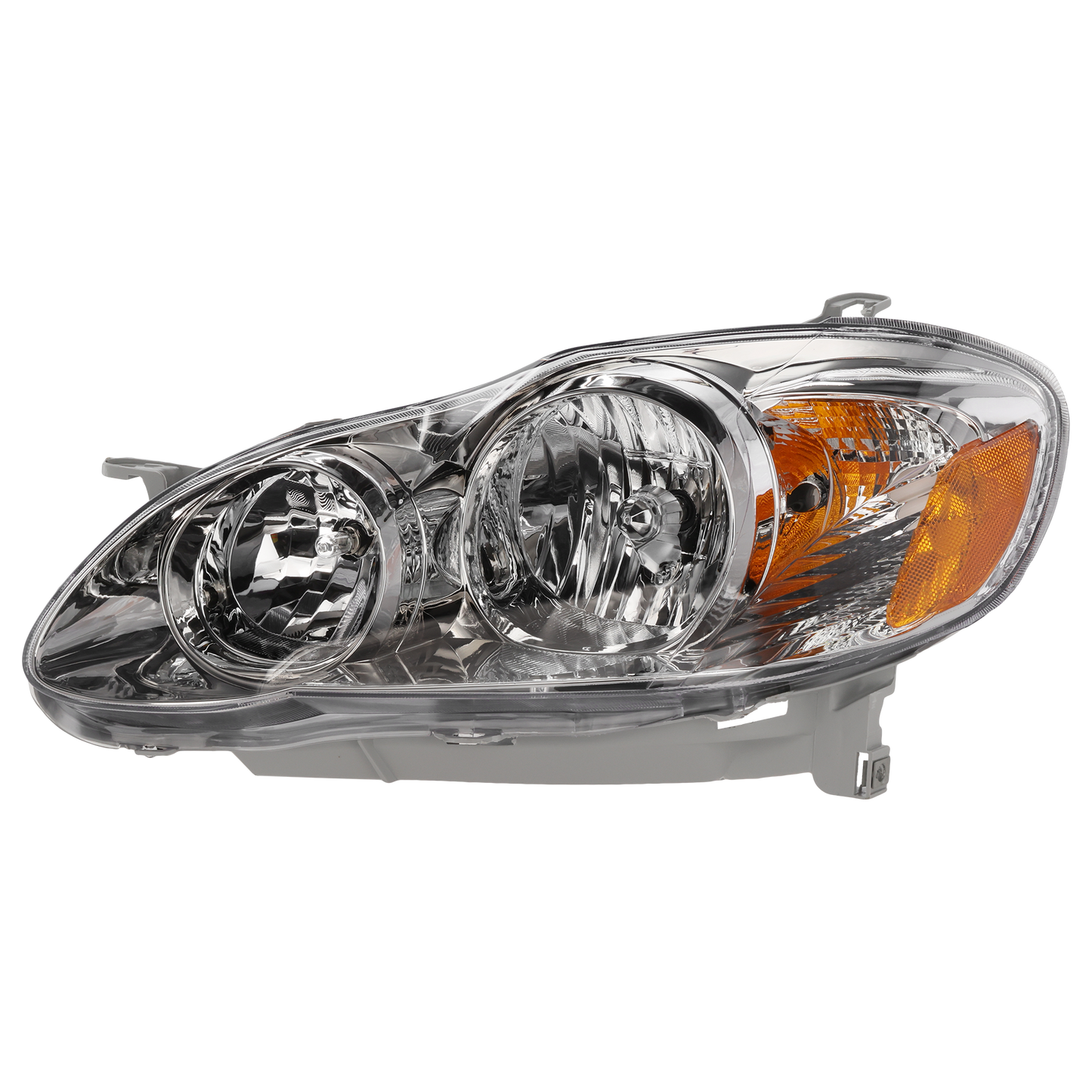 COROLLA 05-08 HEAD LAMP LH, Assembly, Halogen, CE/LE Models, Chrome Interior, USA Built Vehicle