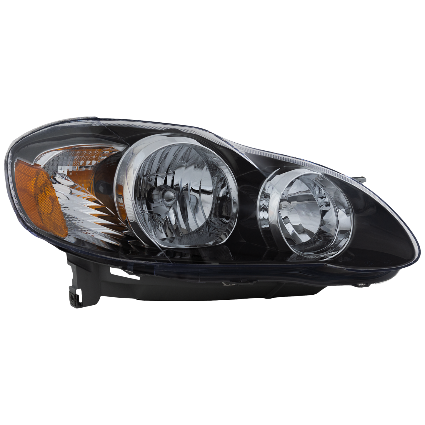 COROLLA 05-08 HEAD LAMP RH, Assembly, Halogen, S (05-08)/XRS (05-06), Black Interior, USA Built Vehicle