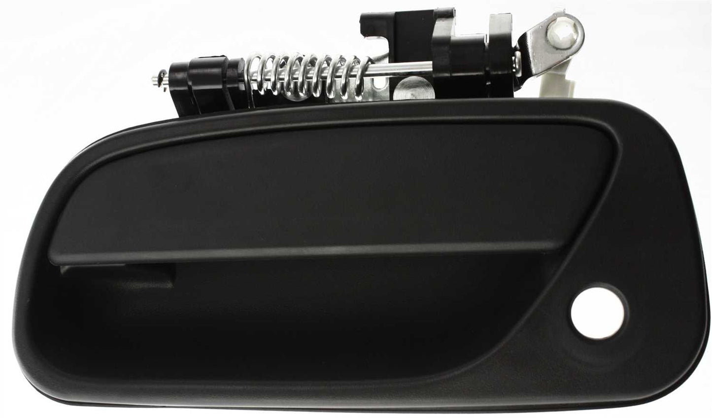 T100 93-98 FRONT EXTERIOR DOOR HANDLE LH, Plastic, Textured Black, With Keyhole