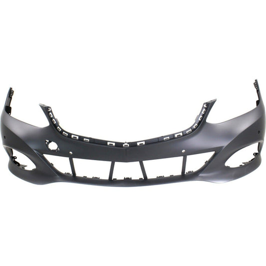 Front Bumper Cover Primed For 2014-2016 BMW E-Class Without AMG Pkg With Parktronic Holes Replacement REPBZ010381P