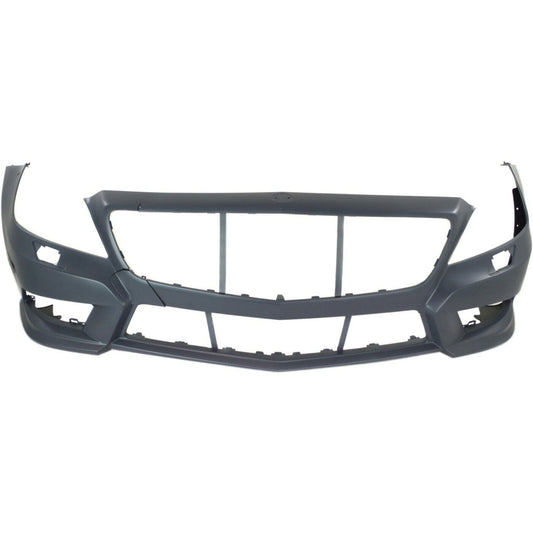 Front Bumper Cover Primed For 2012-2014 Mercedes Benz CLS550 With AMG Styling Pkg Without Parktronic Holes Replacement REPBZ010375P