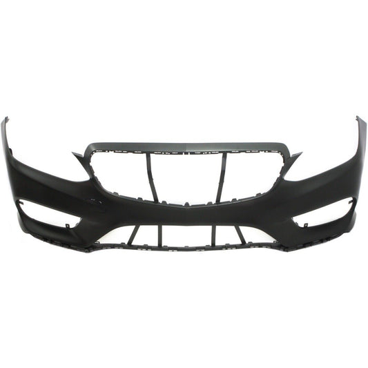 Front Bumper Cover Primed For 2014-2016 Mercedes Benz E-Class With AMG Styling | Parktronic Holes Without HLW Holes Replacement REPBZ010378P