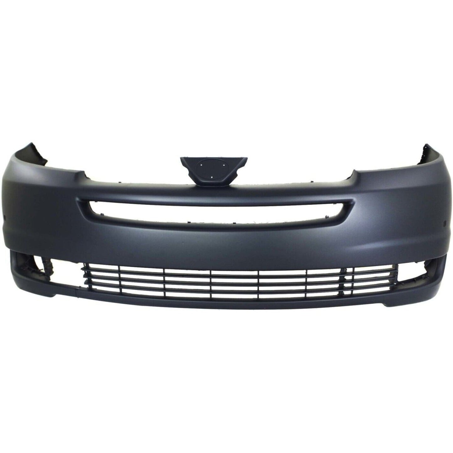 Front Bumper Cover Primed For 2004-2005 Toyota Sienna With Park Assist Snsr Holes With Radar Cruise Control Replacement T010341P
