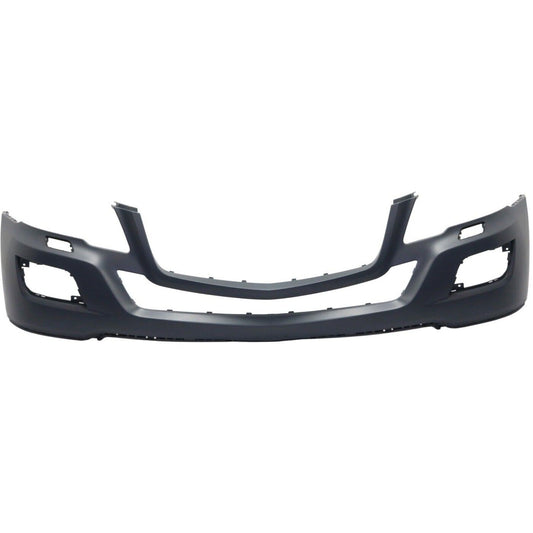 Front Bumper Cover Primed For 2009-2011 Mercedes Benz M-Class With HLW Holes Without Parktronic Holes Replacement REPBZ010350PQ