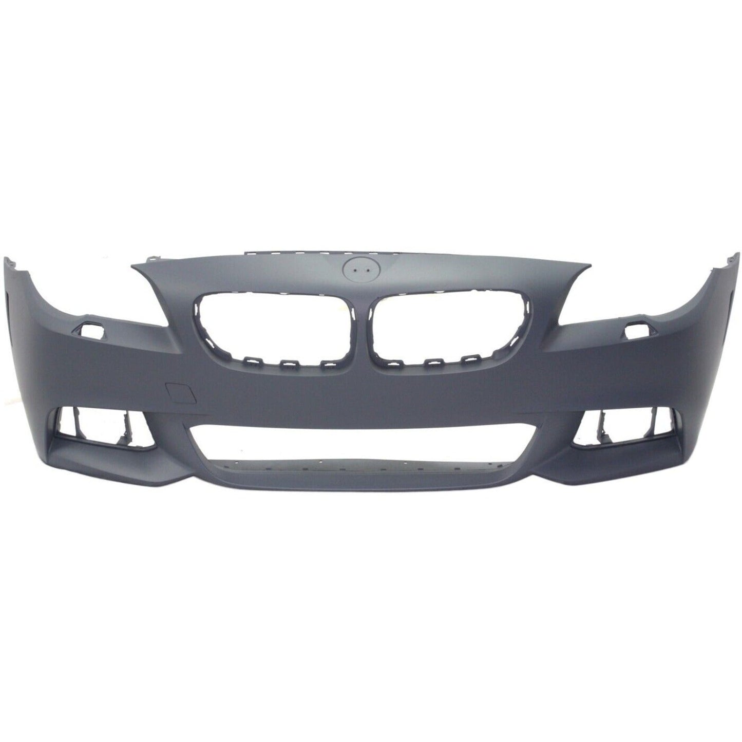 Front Bumper Cover Primed For 2014-2016 BMW 5-Series With M Sport Line Without Park Distance Control Sensor Holes Sedan Replacement REPBM010344P