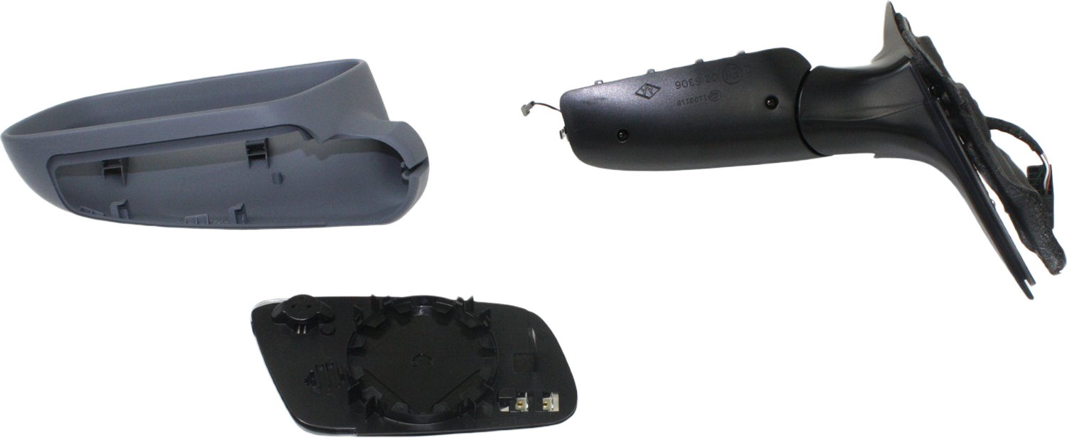 A6 00-04 MIRROR LH, Power, Manual Folding, Heated, Paintable, w/o Auto Dimming and Memory