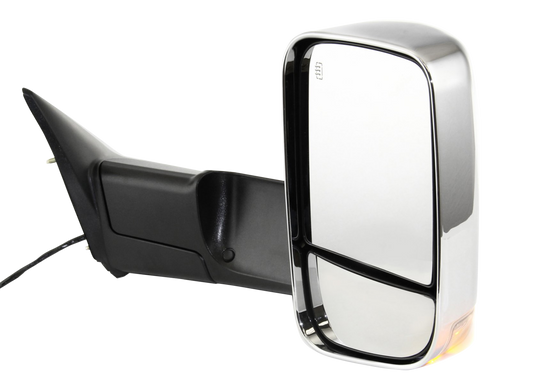 DODGE FULL SIZE P/U 10-10/RAM FULL SIZE P/U 11-11 TOWING MIRROR RH, Power, Manual Folding, Heated, Chrome, w/o Auto-Dimming, BSD, and In-housing Signal Light, w/ Memory
