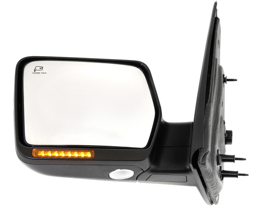 F-150 05-06 MIRROR LH, Non-Towing, Power, Power Folding, Heated, Textured, w/ In-housing Signal Light, w/o Auto Dimming, BSD, and Memory
