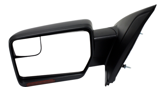 F-150 11-14 MIRROR LH, Non-Towing, Power, Manual Folding, Heated, Paintable, w/ Blind Spot Glass, Memory, and Signal Light, w/o Puddle Light