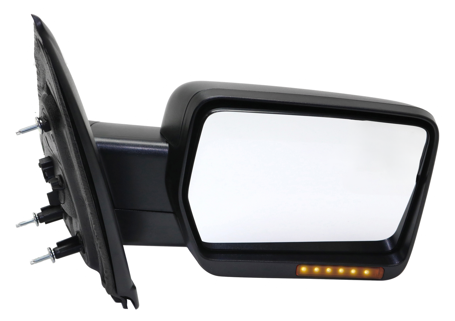 F-150 11-14 MIRROR RH, Non-Towing, Power, Manual Folding, Heated, Textured, w/ Signal Light, w/o Blind Spot Glass, Memory, and Puddle Light