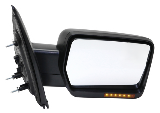 F-150 11-14 MIRROR RH, Non-Towing, Power, Manual Folding, Heated, Textured, w/ Signal Light, w/o Blind Spot Glass, Memory, and Puddle Light