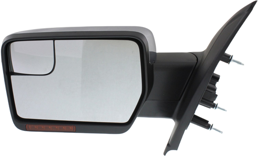 F-150 11-14 MIRROR LH, Non-Towing, Power, Non-Folding, Heated, Chrome, w/ Blind Spot Glass, Memory, and Signal Light, w/o Puddle Light, (Exc. SVT Raptor Model)