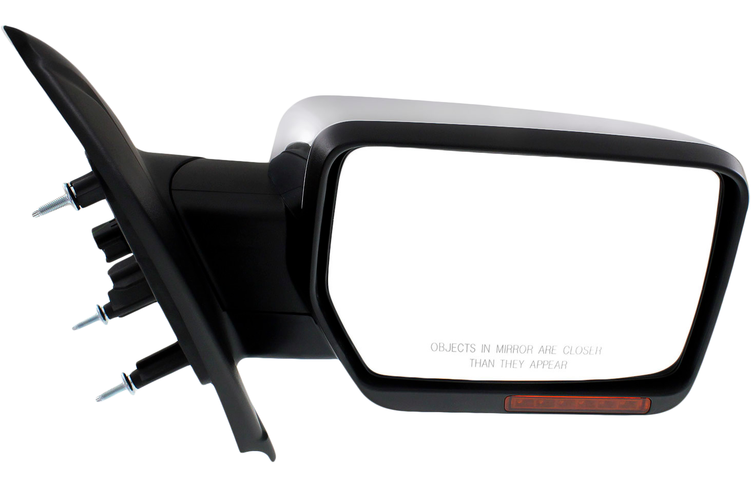 F-150 11-14 MIRROR RH, Non-Towing, Power, Non-Folding, Heated, Chrome, w/ Memory and Signal Light, w/o Blind Spot Glass and Puddle Light, (Exc. SVT Raptor Model)