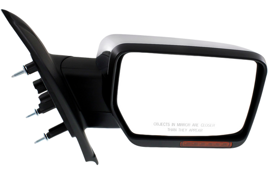 F-150 11-14 MIRROR RH, Non-Towing, Power, Non-Folding, Heated, Chrome, w/ Memory and Signal Light, w/o Blind Spot Glass and Puddle Light, (Exc. SVT Raptor Model)