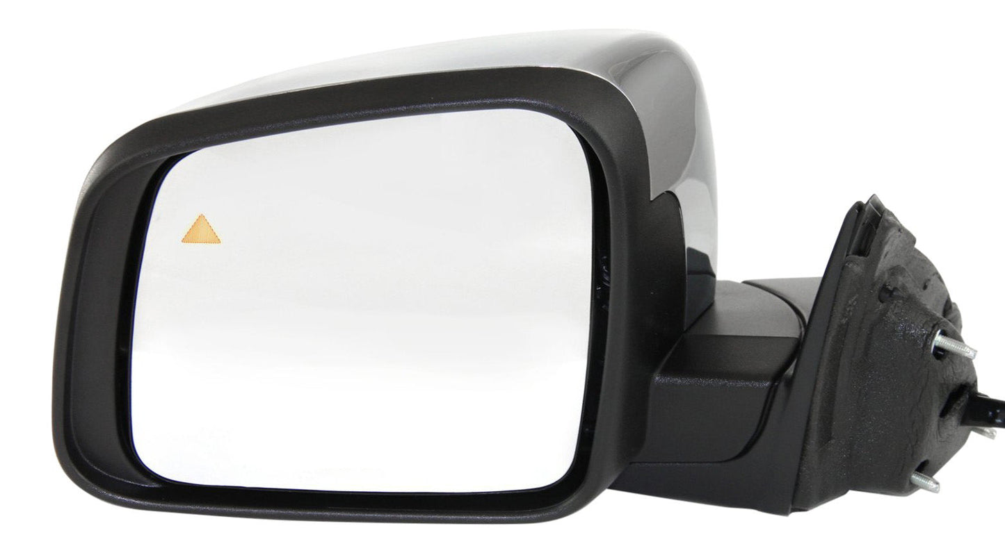 GRAND CHEROKEE 11-22 MIRROR LH, Power, Manual Folding, Heated, Chrome, w/ BSD, Memory, and Signal Light, w/o Auto Dimming and Puddle Light