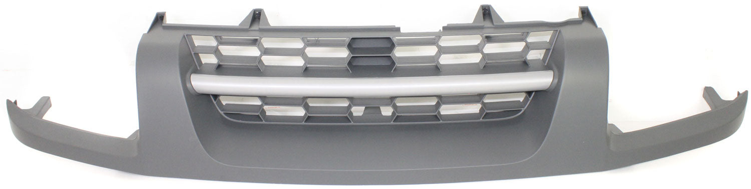 XTERRA 02-04 GRILLE, Textured Black Shell and Insert, w/ Silver Center Bar, XE Model
