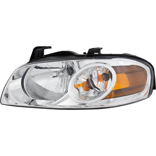 SENTRA 04-06 HEAD LAMP LH, Assembly, Halogen, Chrome Interior, Base/S Models