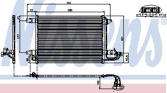 JETTA 05-06 A/C CONDENSER, Aluminum/Aluminum, 580 cm. x 401 cm. x 16 cm.