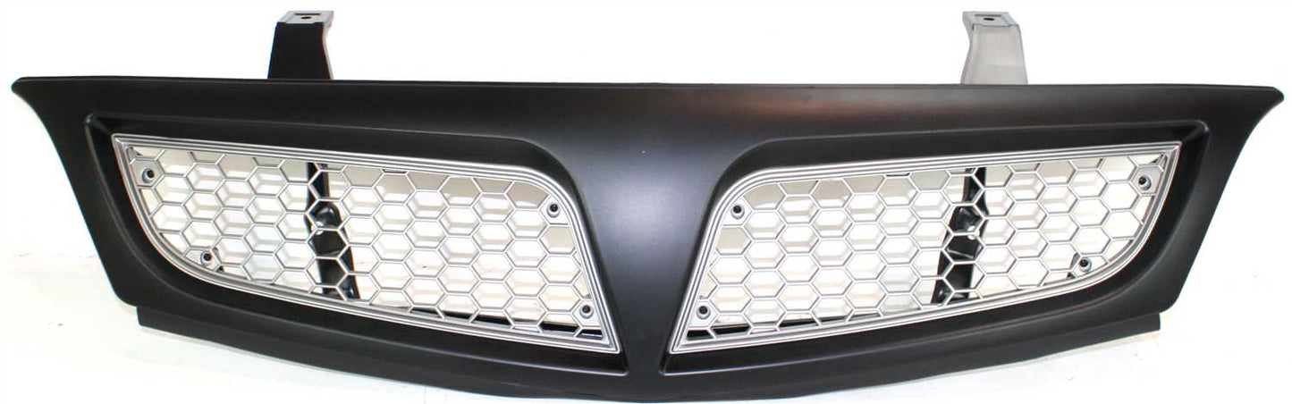 MONTANA VAN 01-05 GRILLE, Painted Black Shell/Painted Silver Insert
