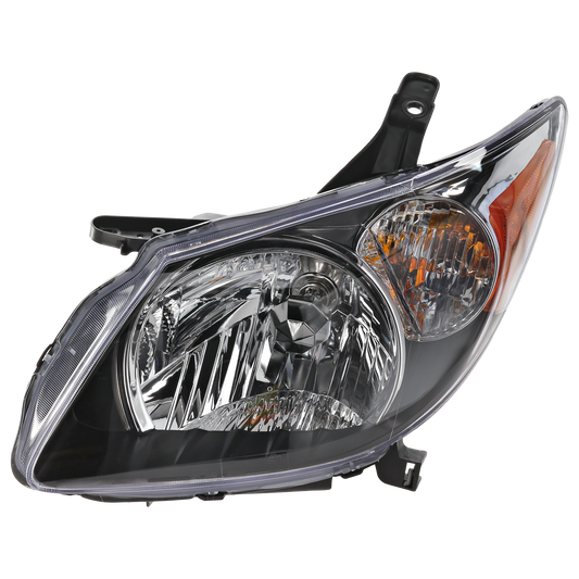 VIBE 03-04 HEAD LAMP LH, Assembly, Halogen, Black Interior