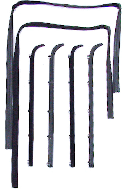 Beltline and Glassrun Molding Kit, 6 Piece Set, Left and Right Hand