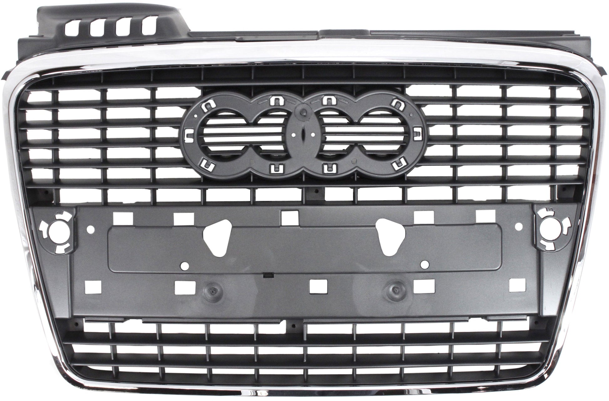 A4/05-09 GRILLE, Gray w/ Chrome Mldg, (w/o S-Line Pkg, Conv 07-09)/(Sdn/Wgn 05-08)