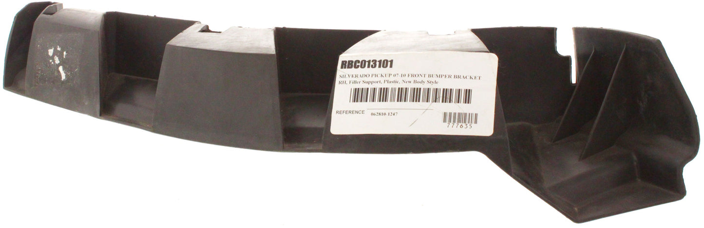 SILVERADO 2500/3500 07-10 FRONT BUMPER BRACKET RH, Filler Support, Plastic, Excludes 2007 Classic